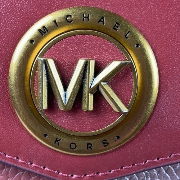 Michael‎ Kors Carmen Pink Flap Satchel Suede Patchwork Leather Crossbody Bag NWT - Picture 7 of 15